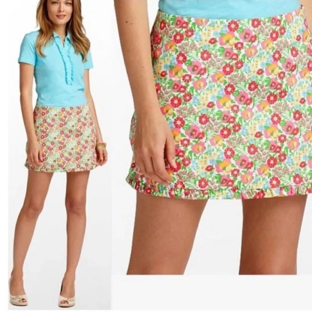 LILLY PULITZER | Gardens By the Sea Floral Callie Mini Skirt Women’s Size 00